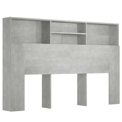 Immagine prodotto di vidaXL Testiera per letto con ripiani, grigio cemento, 160x19x103,5 cm