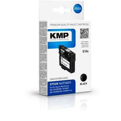 Produktbild von KMP 1621,4801, Schwarz, Tinte auf Pigmentbasis, 5 ml, 1 Stück(e), 175 Seiten