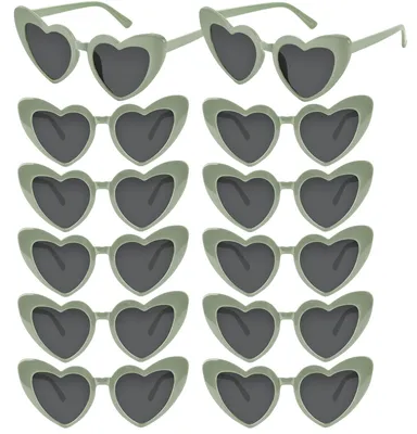 Image de Lunettes de soleil en forme de cœur pour femmes, style vintage pour les fêtes