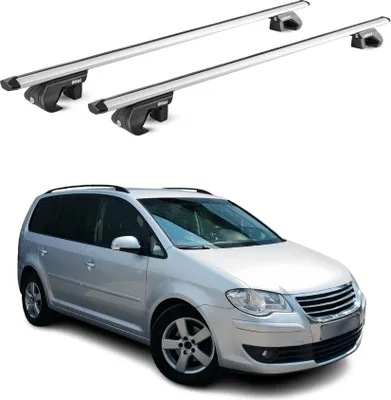 Produktbild von Dachträger Grundtäger für VW Touran 1T 5T 2003-2025 5 tür 90kg Alu Silber 2x ABE