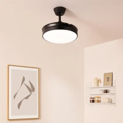 Produktbild von WIND CLEAR - Deckenventilator 40W leise einziehbare Flügel mit LED-Licht verschiedene Größen