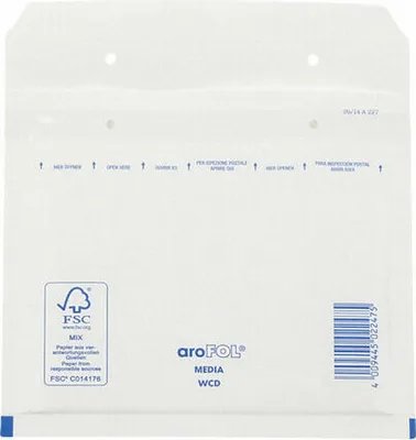 Produktbild von 100x AROFOL CLASSIC Luftpolstertasche  CD 180x165mm für CD/DVD weiß