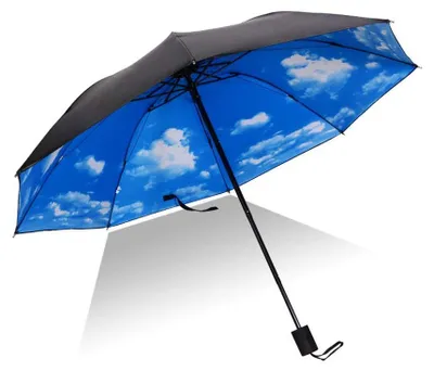 Image de Omgoods - Parapluie pliable à double couche avec protection UV