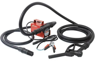 Image de Kit Pompe Gasoil 12V 40L/min - Tuyau - Crépine et Pistolet - Idéal pour Transfert de Carburant - D-Work