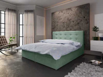 Produktbild von Ehebett mit Stauraum STIG 6 – 140x200, hellgrün