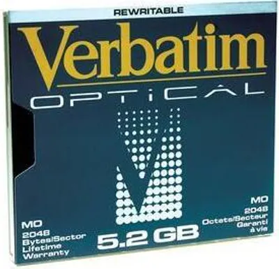 Produktbild von Verbatim  92843 133,35 mm Wiederbeschreibbar Magneto-optische Medien - 5,20 GB - 8x Write Speed - 2 KB per sector