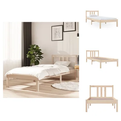 Imagen del producto de vidaXL Cama de madera maciza, 75x190 cm - Camas y estructuras de cama