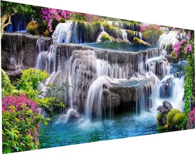 Produktbild von Diamantová malba, DIY 5D Diamantová malba Obrazy pro dospělé Velké, diamantová malba Jasná krajina Dětská sada Diamantové malířské sady Výroba mozaiky pro domácí nástěnnou dekoraci, (1 kus) 90 x 40 cm