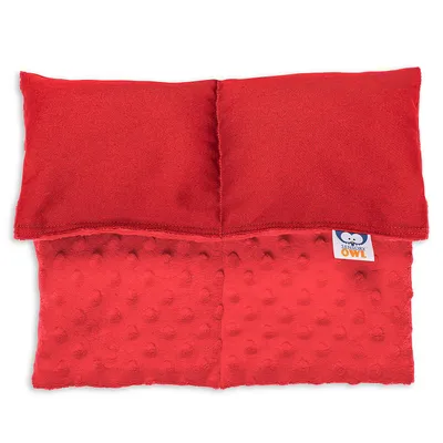 Produktbild von Sensory Owl Gewichtskissen Schoßkissen 30x40 cm 2kg Minky Rot Therapiekissen Autismus ADHD Stressabbau