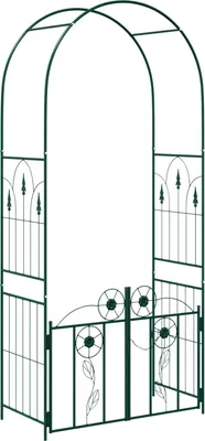Zdjęcie produktu dla Łuk ogrodowy z zamkiem vidaXL, zielony, 102 x 50 x 218 cm