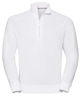Image de Russell - Sweat-shirt « Authentic » à fermeture éclair courte pour hommes FK725 (M) (blanc)