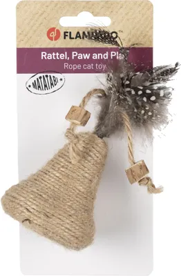 Produktbild von Flamingo Katzenspielzeug 14cm Matatabi-Holz & Jute mit Rassel &