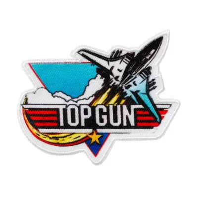 Produktbild von Mono-Quick Top Gun Flugzeug - Aufnäher, Bügelbild, Aufbügler, Applikationen, Patches, Flicken, zum aufbügeln, Größe: 5,5 x 7 cm