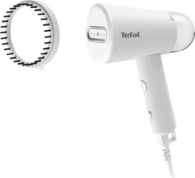 Produktbild von Tefal Origin Travel DT1020, Tragbare Dampfbürste, 0,07 l, 0,42 min, Grau, Weiß, Tasten, Handschalter