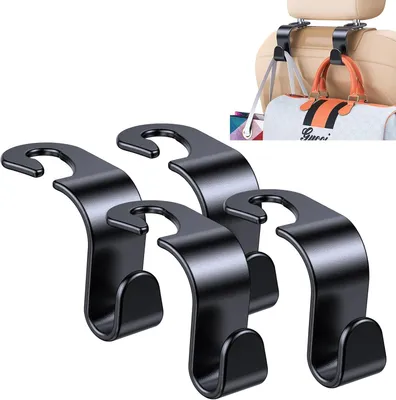 Imagen del producto de Ganchos para reposacabezas de coche, juego de 4 unidades, color , organizadores para bolsos y carteras