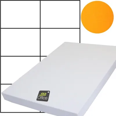 Produktbild von 200 Stück farbige Haftetiketten orange 105x74