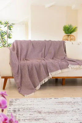 Produktbild von L'Essentiel Linge de Maison, Woven Cozy - Claret Red, Weinrot, Sofabezug, 80 % BAUMWOLLE / 20 % POLYESTER, 170 x 200 cm