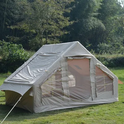 Productafbeelding van Opblaasbare Tent Voor Kamperen - Grote Buitenopvang Met Kachelaansluiting - 4 Tot 6 Personen