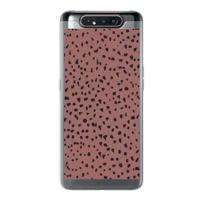 Produktbild von MuchoWow® Handyhülle Schutzhülle Hülle für Samsung Galaxy A80 Polka dots - Muster - Schwarz Silikon Softcase Handy Hülle - Schutzdeckel