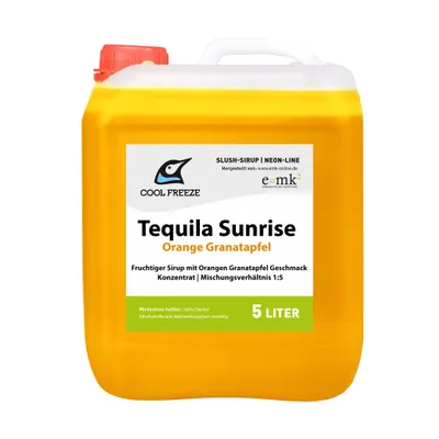 Produktbild von Tequila Sunrise Slush Eis Sirup | 5L | Orange + Granatapfel + Limette | WoW!