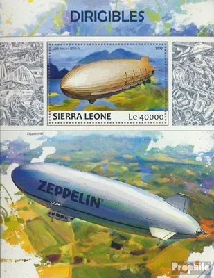 Produktbild von Briefmarken Sierra Leone 2017 Mi Block 1258 (kompl. Ausg.) postfrisch Luftschiffe