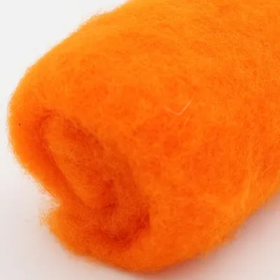Produktbild von Filzwolle im Vlies - Alpenwolle - 20g - orange