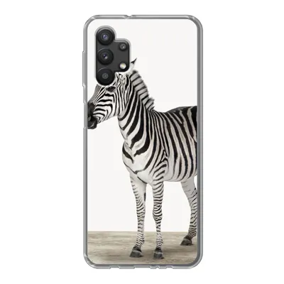 Produktbild von MuchoWow® Handyhülle Schutzhülle Hülle für Samsung Galaxy A32 5G Zebra - Mädchen - Tiere - Kinder - Jungen Silikon Softcase Handy Hülle - Softcase