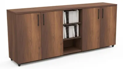Produktbild von Arbeitszimmer-Set Modernes Design Farbe Braun, Schwarz Holzrahmen