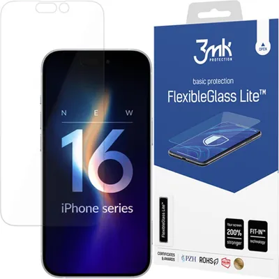 Image de 3mk Verre d'écran hybride FlexibleGlass Lite pour Apple iPhone 16 Plus 0,16mm 6H