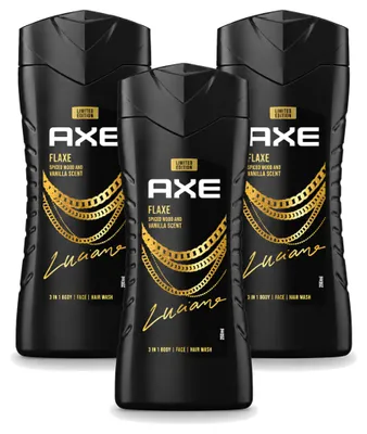Zdjęcie produktu dla 3 sztuki żelu pod prysznic Axe Flaxe - 250 ml - zestaw ekonomiczny
