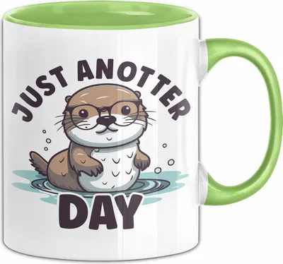 Produktbild von Otter-Liebhaber Tasse Geschenk Just Anotter Day Geschenkidee Becher (Grün)