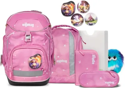 Imagen del producto de Conjunto de mochila escolar "WolkenzauBär" - color rosa