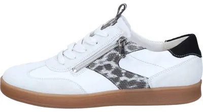 Produktbild von Waldläufer H-Daisy Sneaker mit Fußbett zum Wechseln 704005-402-297, Velour- u. Glattleder, Creme-Weiß mit Schwarz, Weite H 39