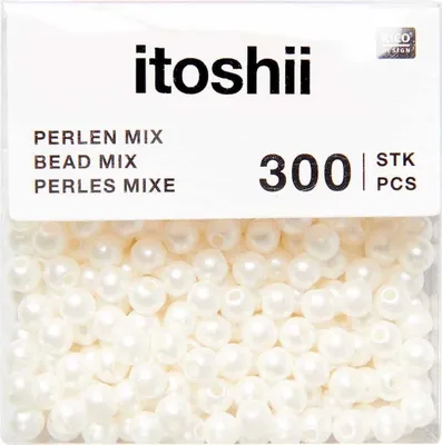 Produktbild von itoshii Perlen, 4 mm, 300 Stück Perlweiß