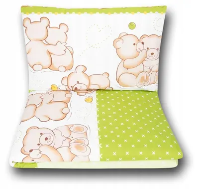 Produktbild von Tuppi Kinderbettwäsche Set Baumwolle Baby 120x90 cm Grün