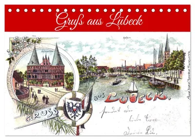 Immagine prodotto di Saluti da Lubecca (calendario da tavolo 2027, formato DIN A5 orizzontale), calendario mensile CALVENDO