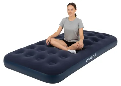 Produktbild von Luftmatratze Luftbett Campingmatratze - 1 Person - 191 x 99 x 22 cm - Velours-Oberfläche - Wasserabweisend