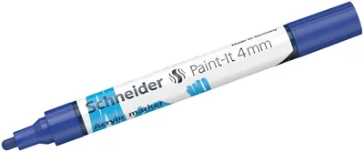 Produktbild von Acrylmarker Paint-It 320 4mm blau Packung mit 5 Stück