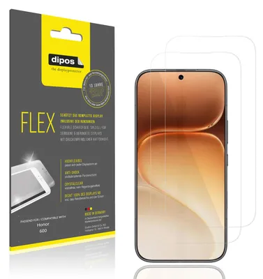 Immagine prodotto di 2x Pellicola protettiva per Honor 600, rivestimento al 100%, Protezione dipos Flex