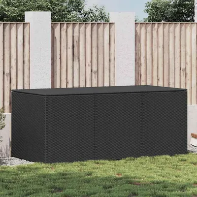 Immagine prodotto di vidaXL Cassetta da giardino in rattan 180x90x70 cm nero