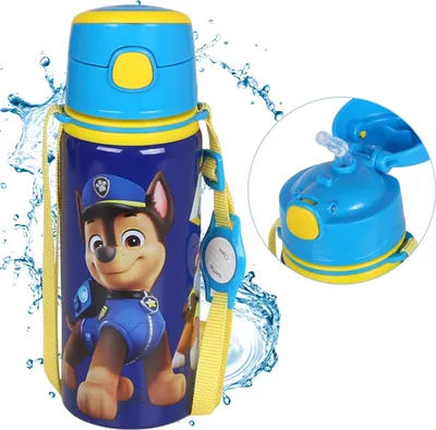 Obrázek produktu pro Paw Patrol Hliníková TERMÁLNÍ LÁHEV, náustek, LÁHEV NA VODU s popruhem přes rameno, pro chlapce 600 ml