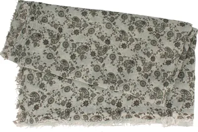 Sommerschal mit Fransen und Blumen-Paisley Muster von Hut-Breiter in grün