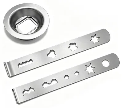 3 Spritzgebäck-Aufsätze für Bosch MUM4/MUM5, Edelstahl 304, Ø 58 mm