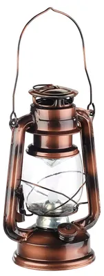 Image de Lampe-tempête à LED effet flamme vacillante - Bronze