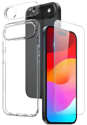 Produktbild von Hülle + 2x Schutzglas 9H + Kameraschutz für iPhone 17 Pro Max Air Schutz Set