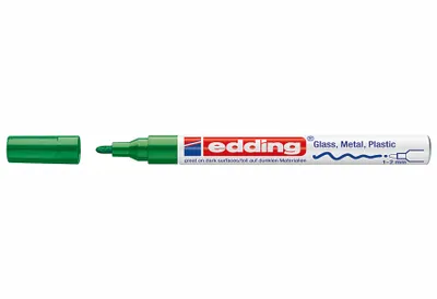 Produktbild von Edding 751, Grün, Grün, Weiß, Fein, Rundspitze, 1 mm, 2 mm