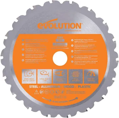 Produktbild von Evolution RAGE 165 mm / 18 Zähne TCT Mehrzweck-Hartmetallsägeblatt für Kettensägen