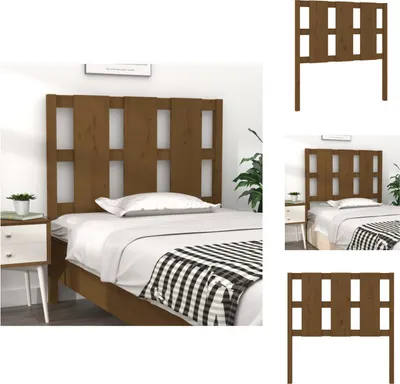 Produktbild von vidaXL Kopfteil Honigbraun 95,5x4x100 cm Massivholz Kiefer -  Kopf- & Fußenden