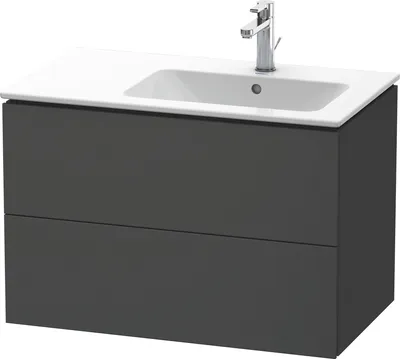 Image de Duravit L-Cube Meuble sous-lavabo suspendu, 2 tiroirs, vasque à droite, 820x550x481mm, LC629204949