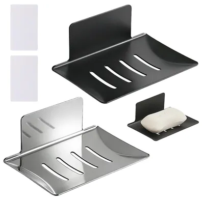 Immagine prodotto di Solidchoice - 2 portasapone adesivi in acciaio inossidabile